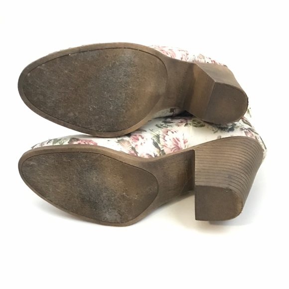 Rampage Floral Ankle Boots Vernan Heels Size 10 - Picture 9 of 9